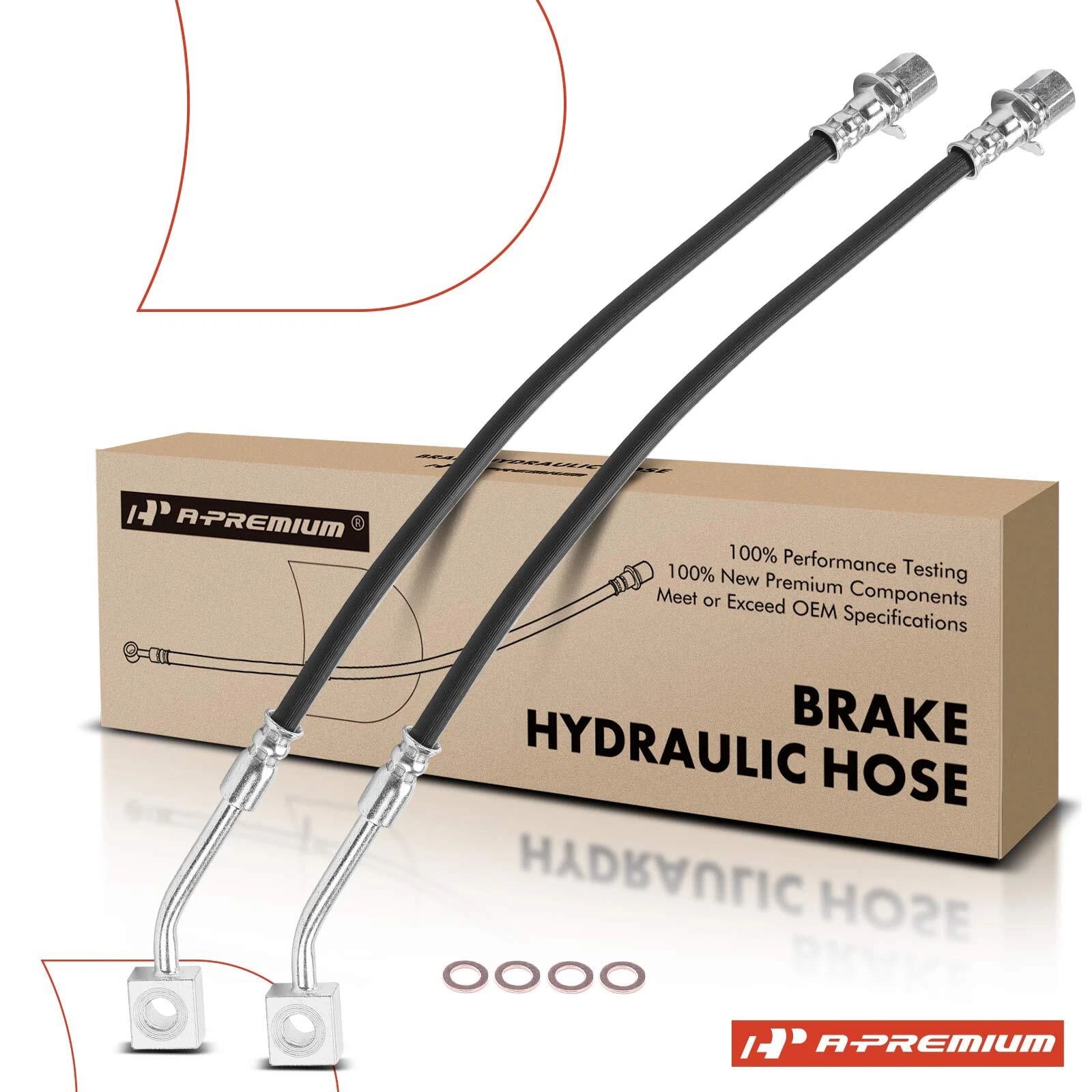 2X Front Brake Hydraulic Hose for Mitsubishi Raider Dodge Ram (2006–2009)
