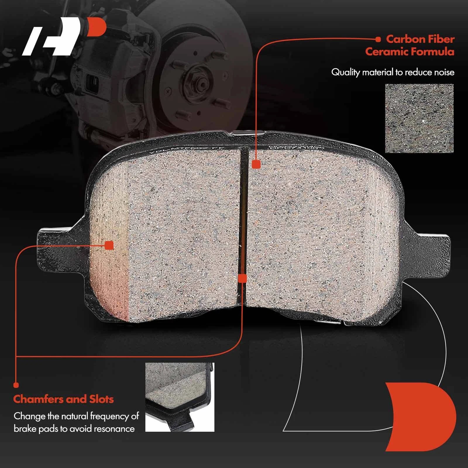 Ceramic Brake Pad for Toyota Corolla Chevy Prizm (1998-2002)