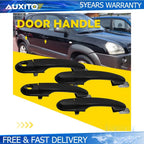 4X Exterior Door Handle for Hyundai Tucson (2005–2009) Front Rear Left Right Black
