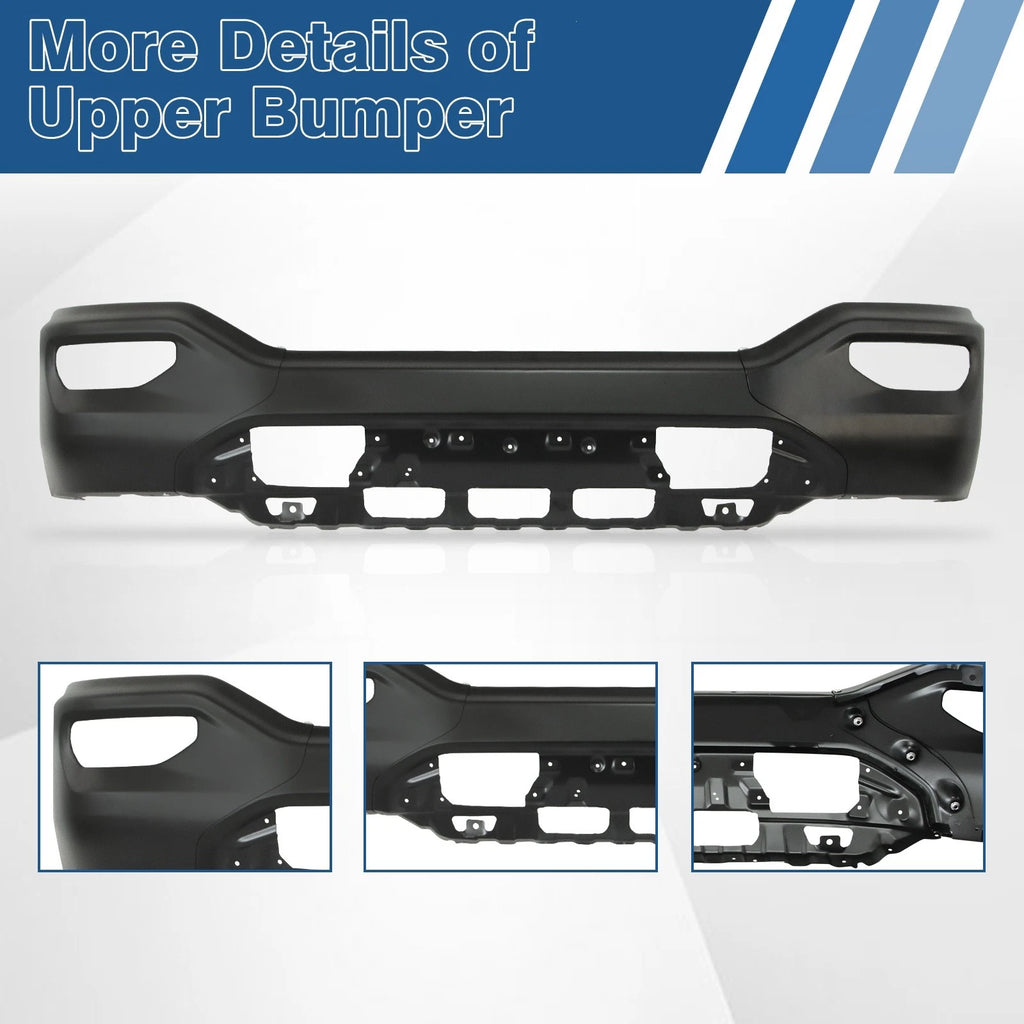 Front Bumper Face Bar for GMC Sierra 1500 (2016–2018) with Fog Light Hole