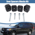 Set of 1 Seat Spacer Blocks for Toyota Tundra (2007) 387-2104 Metal Plastic Black