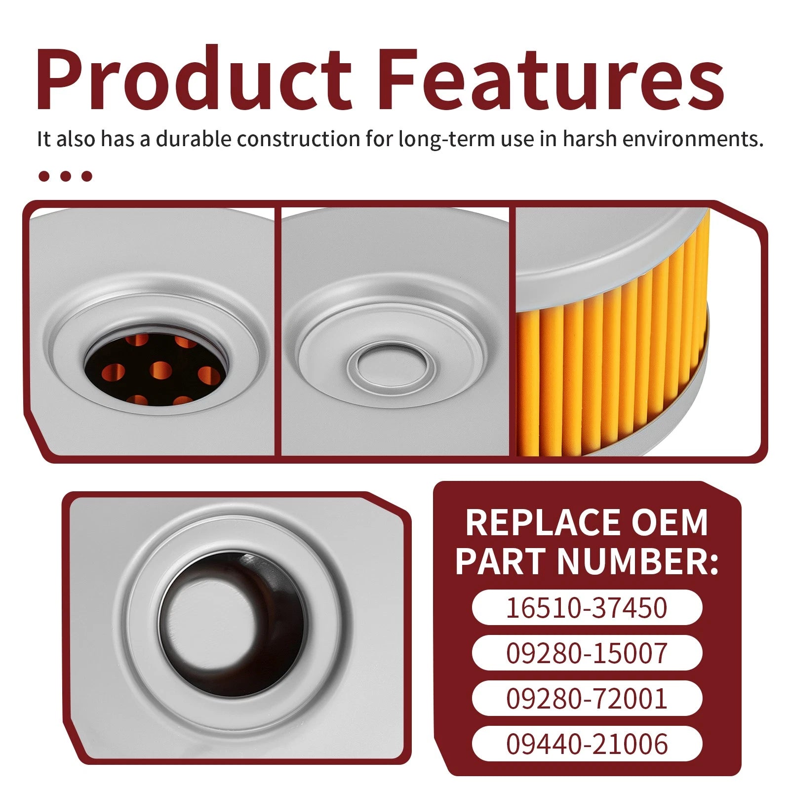 Oil Filter w/ O-Ring & Spring for Suzuki Savage 650 LS650 (1986–2004) 16510-37450