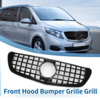 Front Upper Bumper Grille for Mercedes-Benz V-Class W477 (2014) Glossy Black