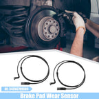 2X Rear Brake Pad Sensor for BMW X5  - Plastic Rubber Black Gray