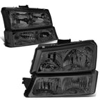 Smoked Headlights + Clear Bumper + Red 3D LED Bar Tail Light for Silverado (2003–2007)
