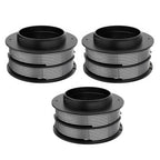 3X Trimmer Spool for Greenworks (Compatible, 5.2m, 2mm, Black Nylon Line)