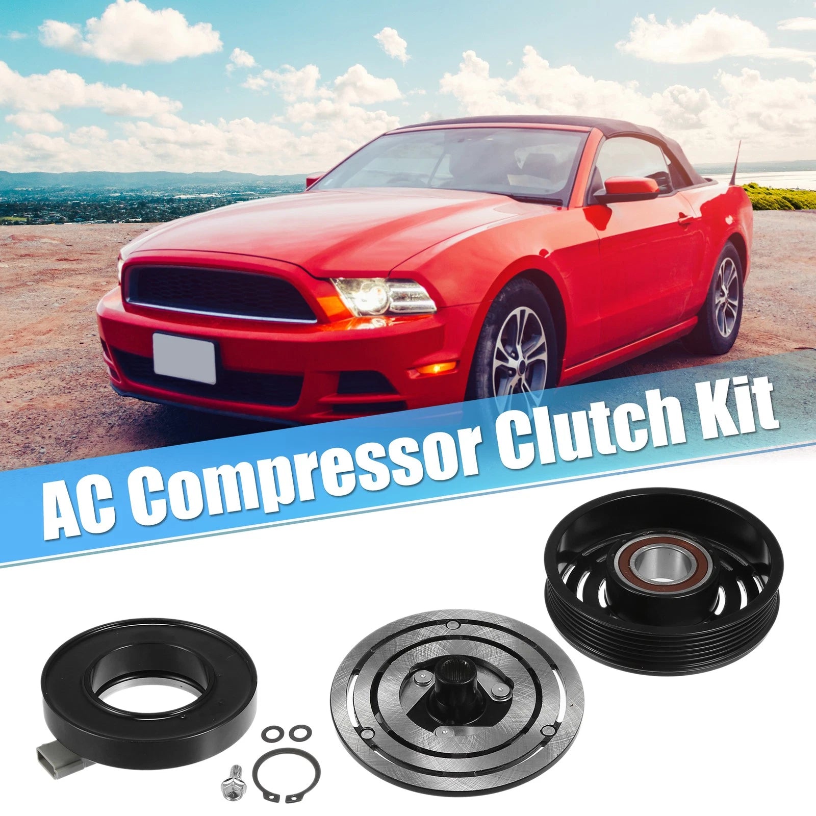 Set of 1 AC Compressor Clutch for Ford Mustang 3.8L (1994–2004)