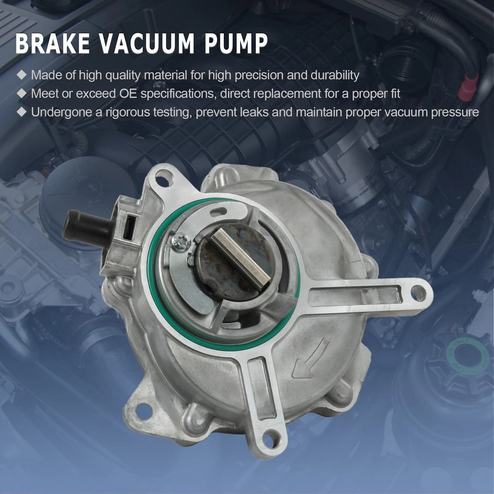 Brake Vacuum Pump for Audi A4 A3 TT Quattro Volkswagen Golf Jetta Passat (2000–2023)