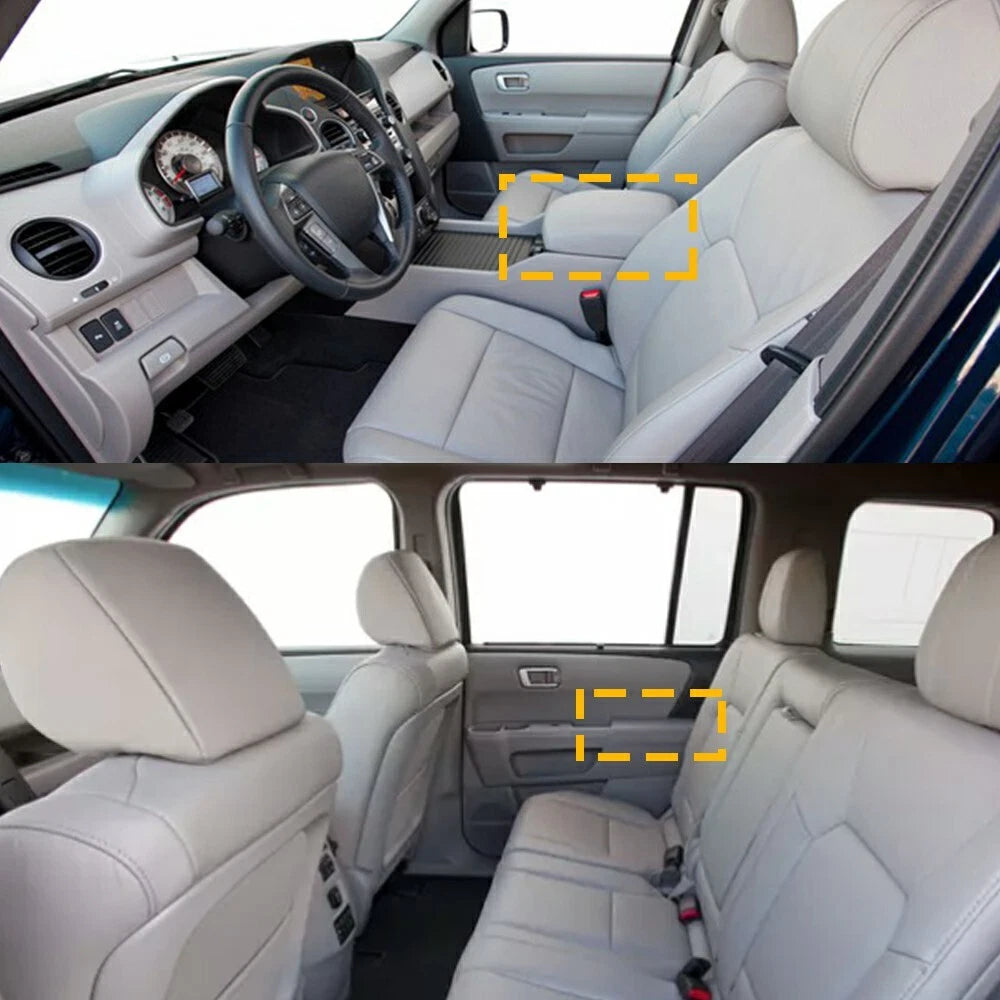 Rear Door Armrest Cover Kit for Honda Pilot (2009–2013) Gray