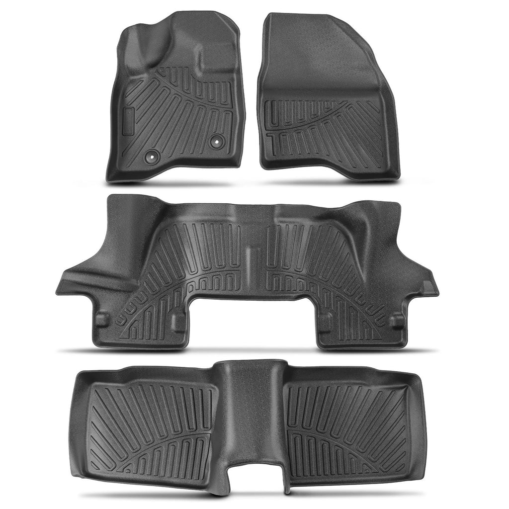Floor Mat Liners for Ford Explorer (2017–2019) All Weather Waterproof TPE
