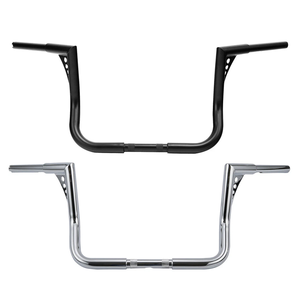Chrome/Black 12" Ape Hanger Handlebar for Harley Street Glide (1982–2024)
