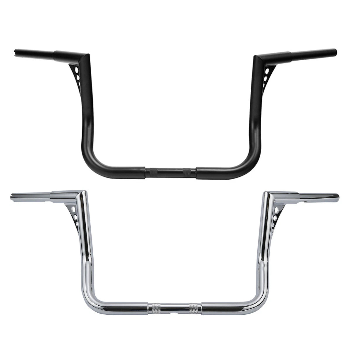 Chrome/Black 12" Ape Hanger Handlebar for Harley Street Glide (1982–2024)