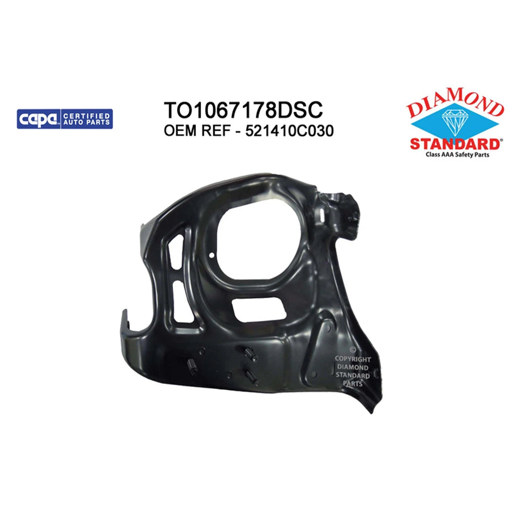 Replacement Steel Front Passenger Side Bumper Mounting Bracket for Toyota
