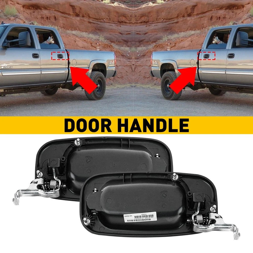 2pc Rear Outside Door Handles for Chevrolet Silverado 1500 2500 3500