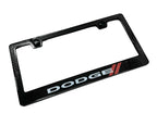 Stripe ABS Real Carbon Fiber License Plate Frame for Dodge (2015–2024)