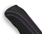 Leather E Brake Boot Cover for BMW E30 (1984–1991) Black Purple Stitch
