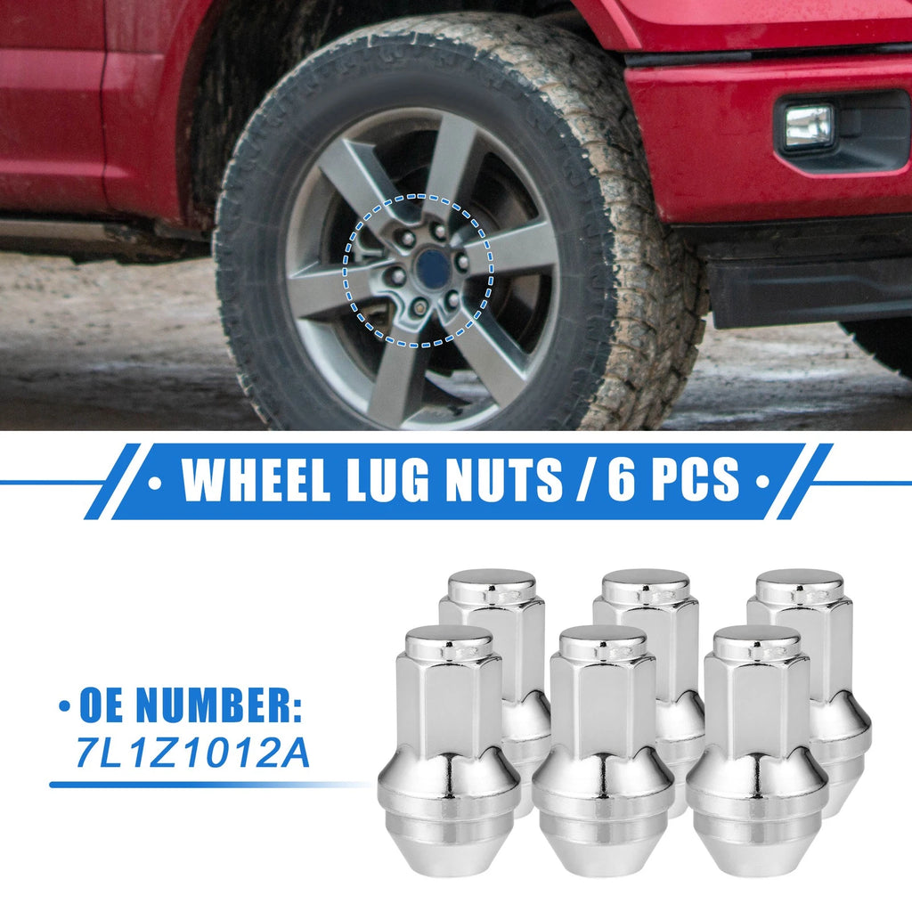 Set of 6 Wheel Lug Nuts M14x2.0 for Ford Expedition, F-150 