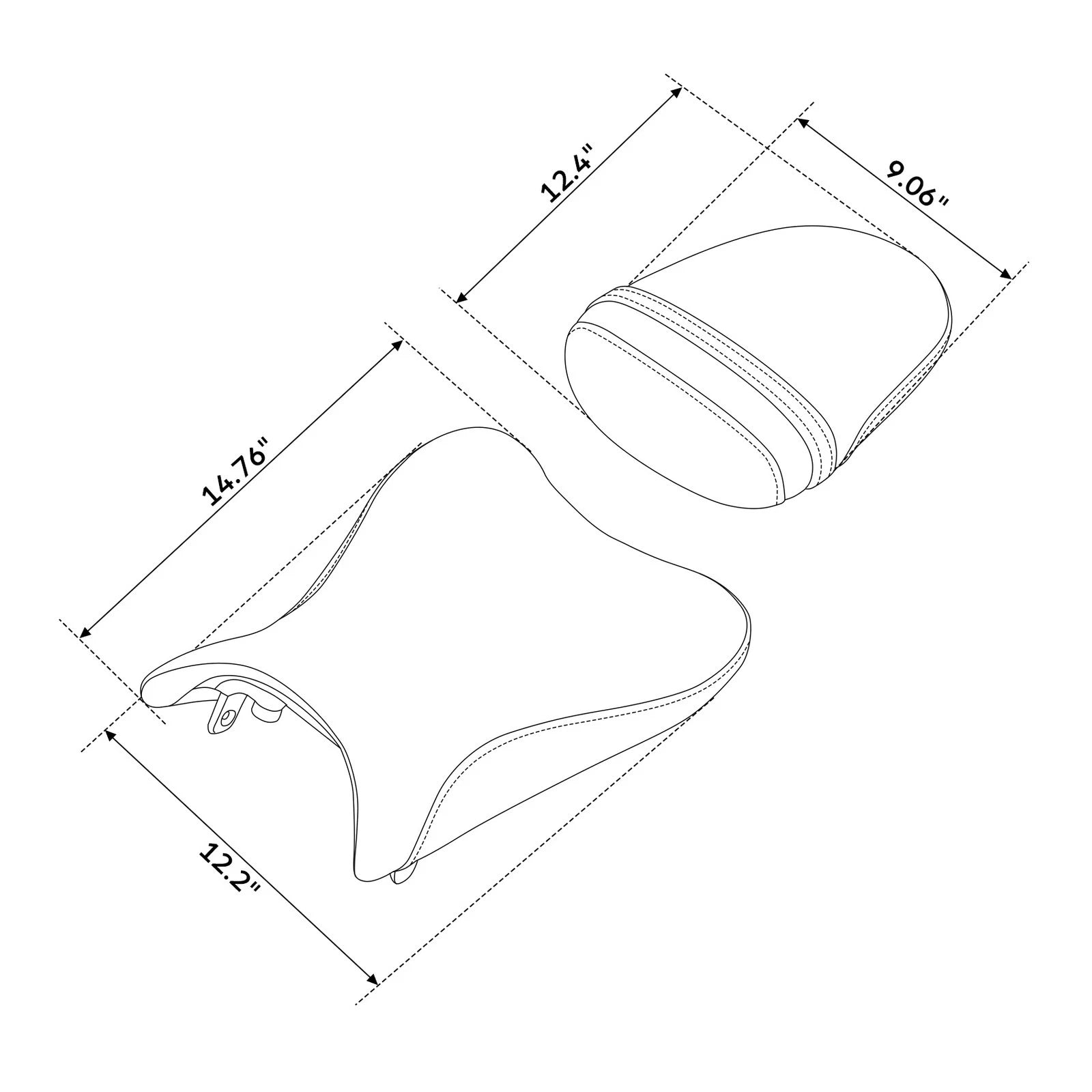 Black Driver & Passenger Seats for Suzuki GSXR600 GSXR750 (2008–2010)
