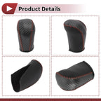 Gear Shift Knob Cover for Subaru Forester (2006–2012) Black Brown Faux Leather