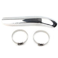 Curved Silver Exhaust Muffler Pipe Heat Shield Cover for Harley