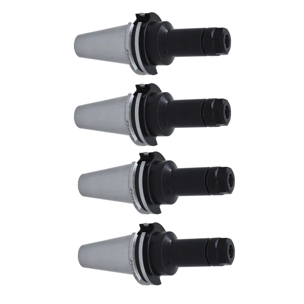 Set of 8 Tool Holders for CAT40-ER16 (4" Gage Length)
