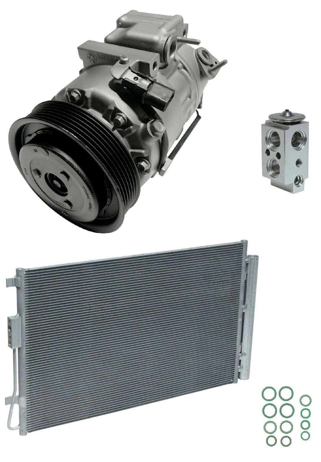 AC Compressor Kit With Condenser for Hyundai Santa Fe Sport 2.4L (2013)