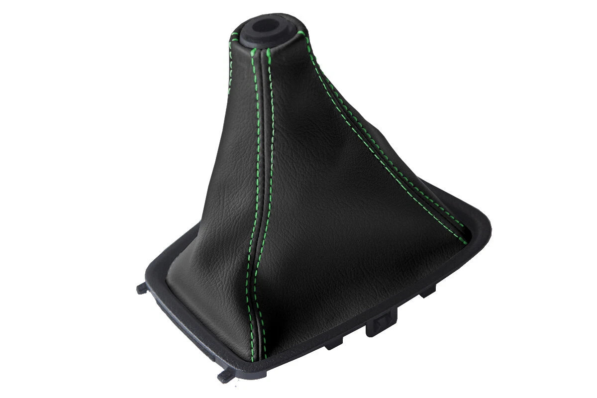 Leather Manual Shift Boot Cover for Nissan Skyline R32 (1989–1993) Green Stitch