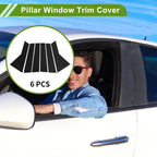 6 Pcs Pillar Window Trim for Chevy Captiva (2019–2023) Black
