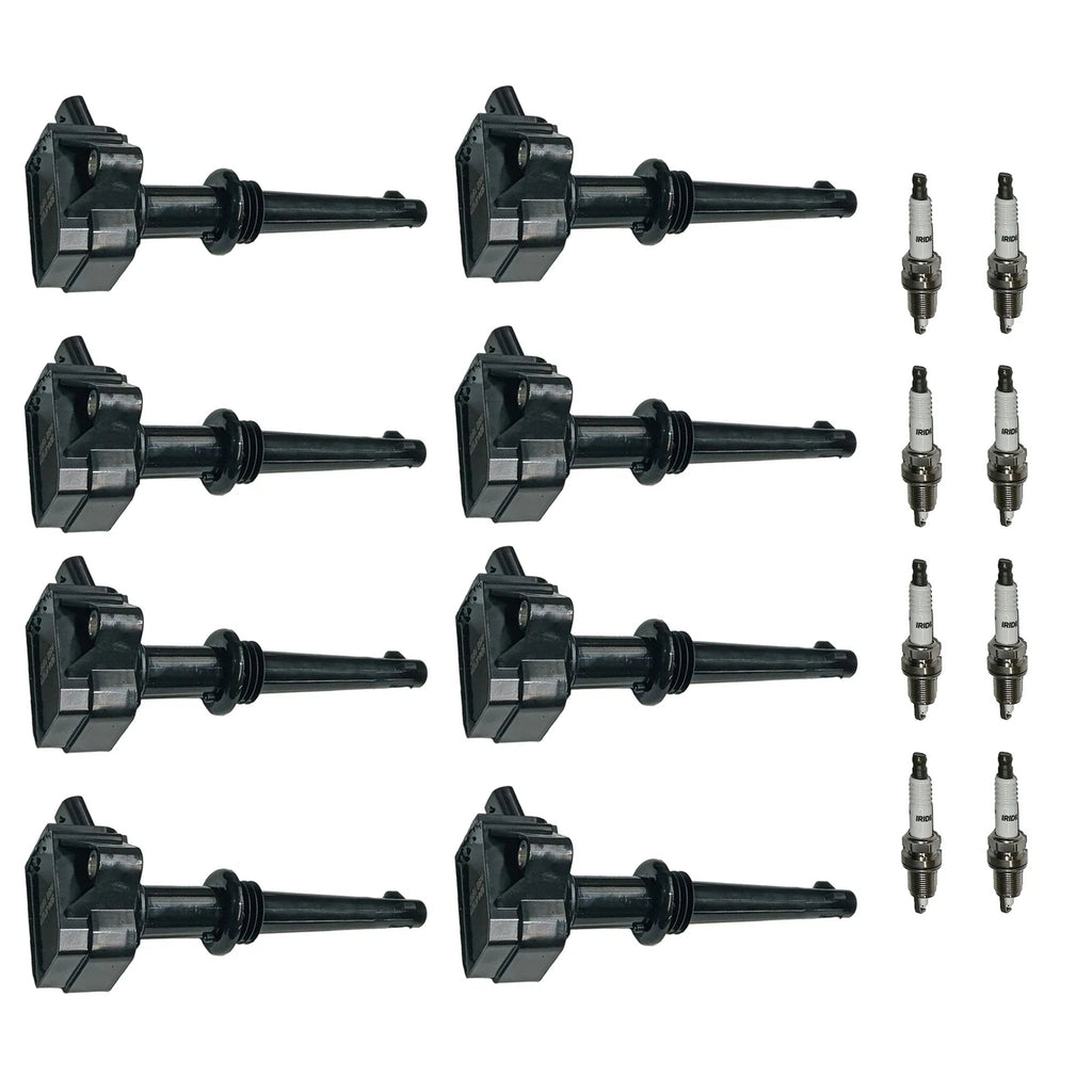 Set of 8 Ignition Coils & Spark Plugs for Land Rover LR4 Range Rover Sport (2010–2013)