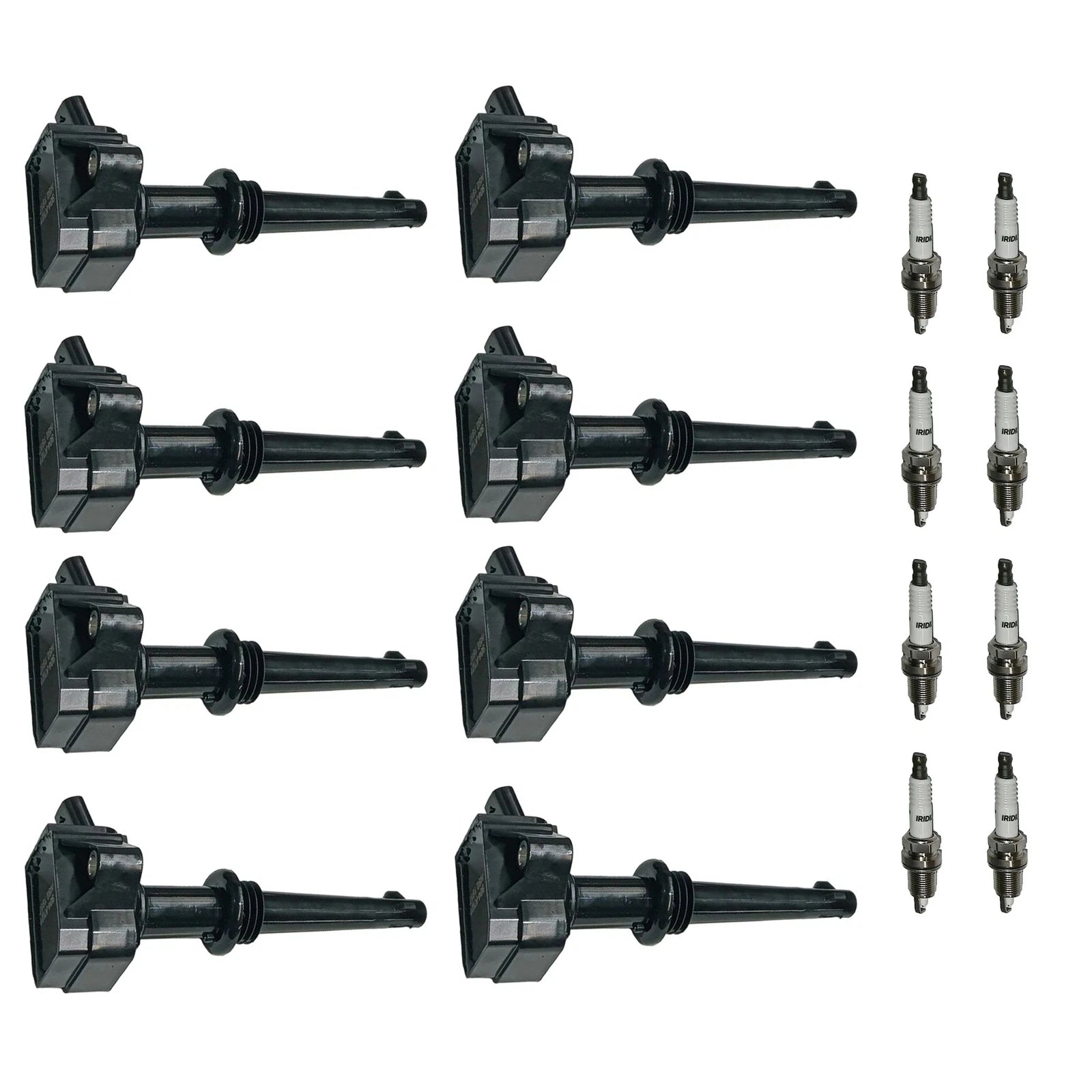 Set of 8 Ignition Coils & Spark Plugs for Land Rover LR4 Range Rover Sport (2010–2013)