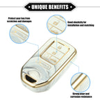 Key Fob Cover for Honda Accord (2018–2023) 5 Button TPU Gray Porcelain Pattern