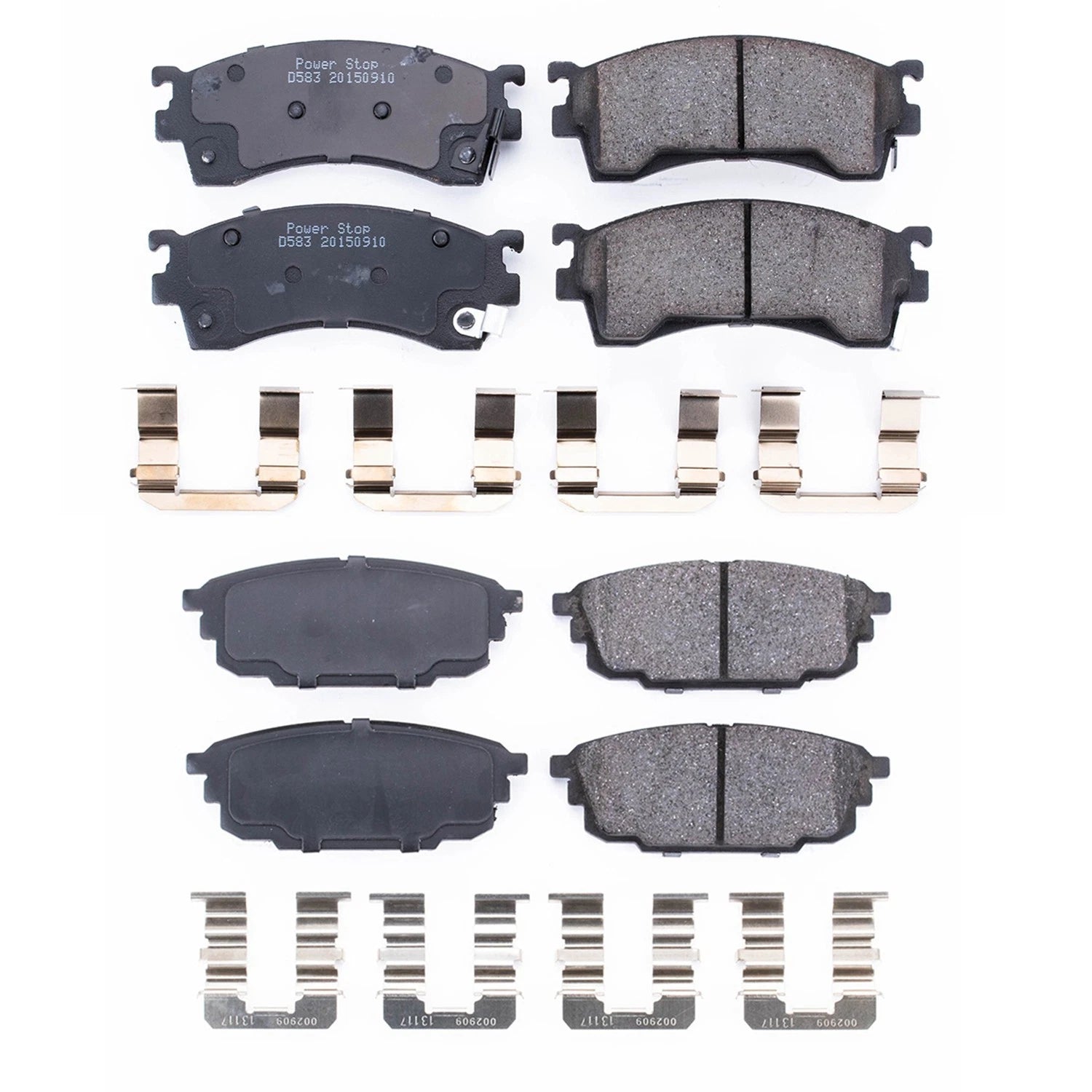 PowerStop Z17 Low-Dust Ceramic Disc Brake Pads Kit for Mazda Protege5 (2002–2003)