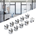 Set of 10 Glass Shelf Support Clamp Brackets for 6mm to 8mm Glass