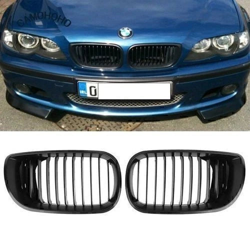 Set of 2 Upper Bumper Mesh Grille for BMW E46 Touring Saloon (2002–2005)