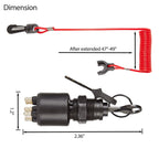 Ignition Key Switch & Safety Lanyard for Evinrude