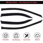Set of 4 Window Visor Vent Shade Rain Guard for Toyota Camry (2003–2006)