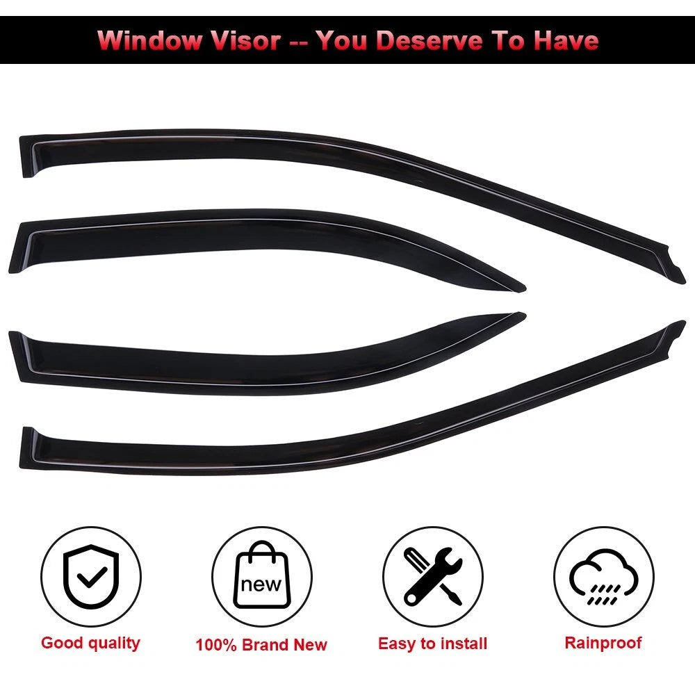 Set of 4 Window Visor Vent Shade Rain Guard for Toyota Camry (2003–2006)