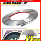 Set of 4 Chrome Molding Trim Strips for Car Door Window (16Ft)