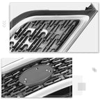 Front Bumper Grille for Kia Sorento (2014–2015) w/Badge Slot, Chrome Moulding