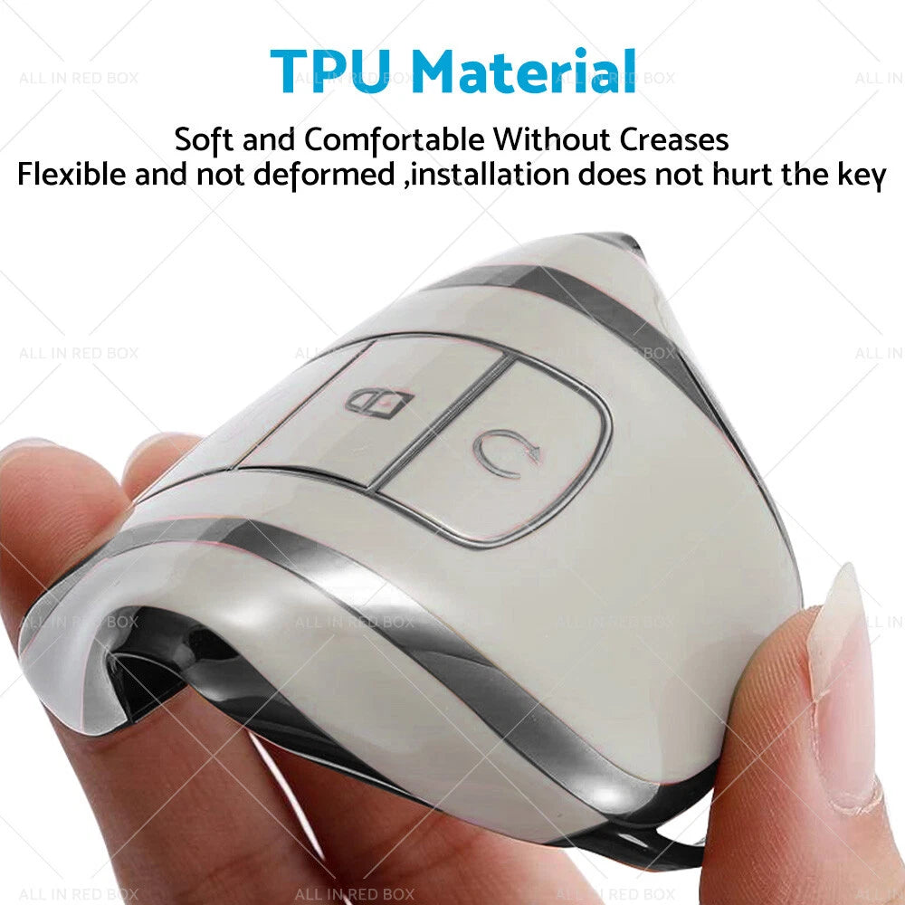 Remote Key Fob Case Cover TPU White & Silver for Chery Omoda 5 (2022–2023)