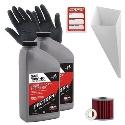 2Qt Oil Change Kit for Kawasaki KEF300 KLF300 (10W40)
