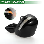 Left Side Door Mirror for Honda Civic (Manual Folding, Gloss Black)