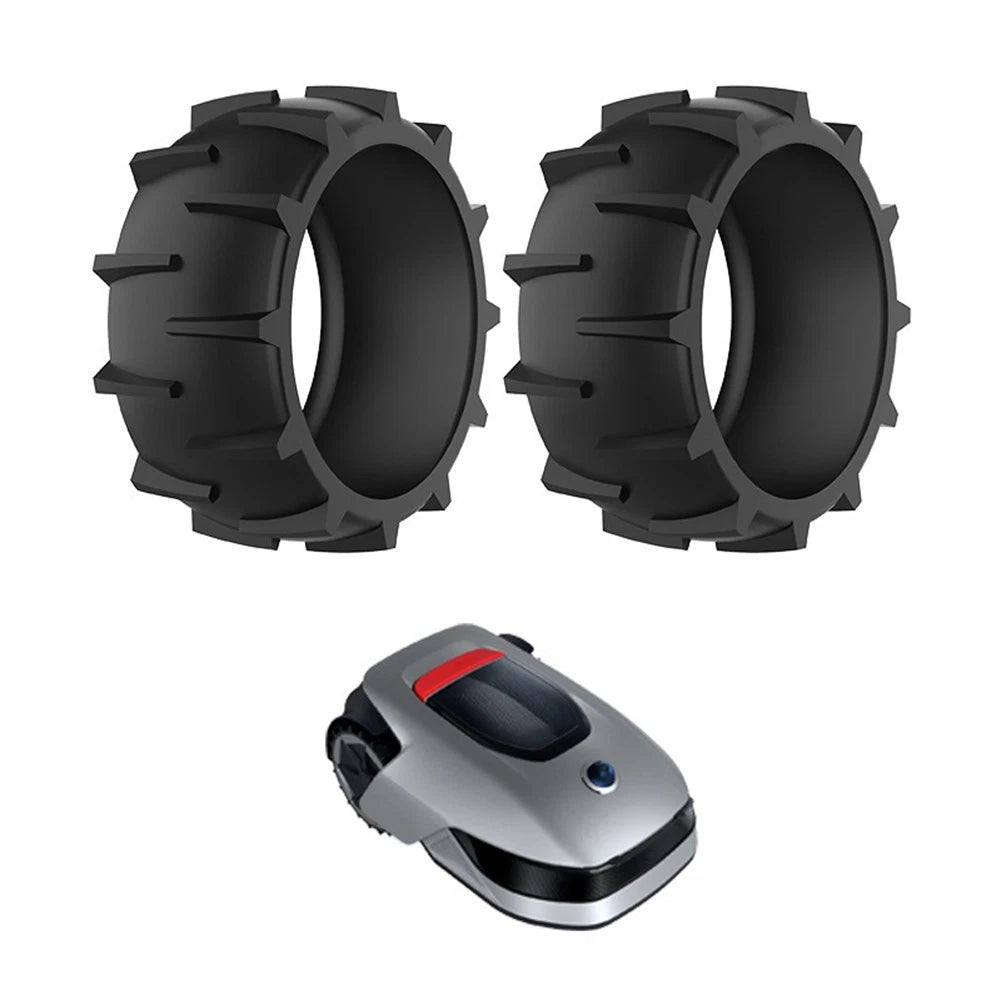 Set of 2 Natural Rubber Wheels for Dreame A1 A2 Robotic Mower Upgrade