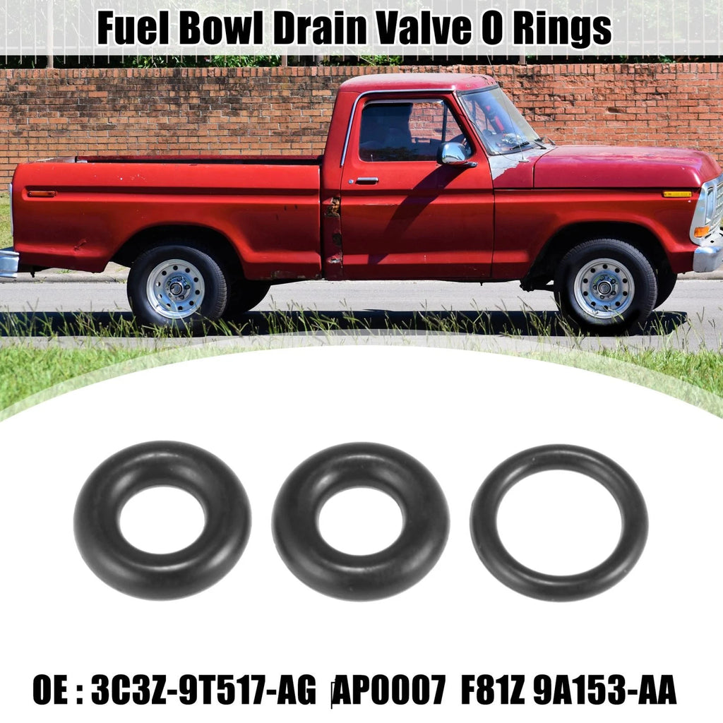 Set of 2 Fuel Bowl Drain Valve O Rings for Ford 7.3L Powerstroke Diesel (1981–1994)