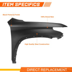 Steel Front Passenger Right Side Fender Panel for Chevrolet Traverse (2018–2024)