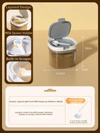 Layered Canister with Measuring Tool for Coffee Use (12.3x12x10cm)