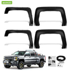 Set of 4 Pocket Style Fender Flares for Chevy Silverado 2500HD 3500HD (2014–2018)