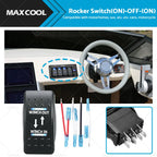 7-Pin Winch In/Out Rocker Switch for 12V-24V Vehicles (LED)