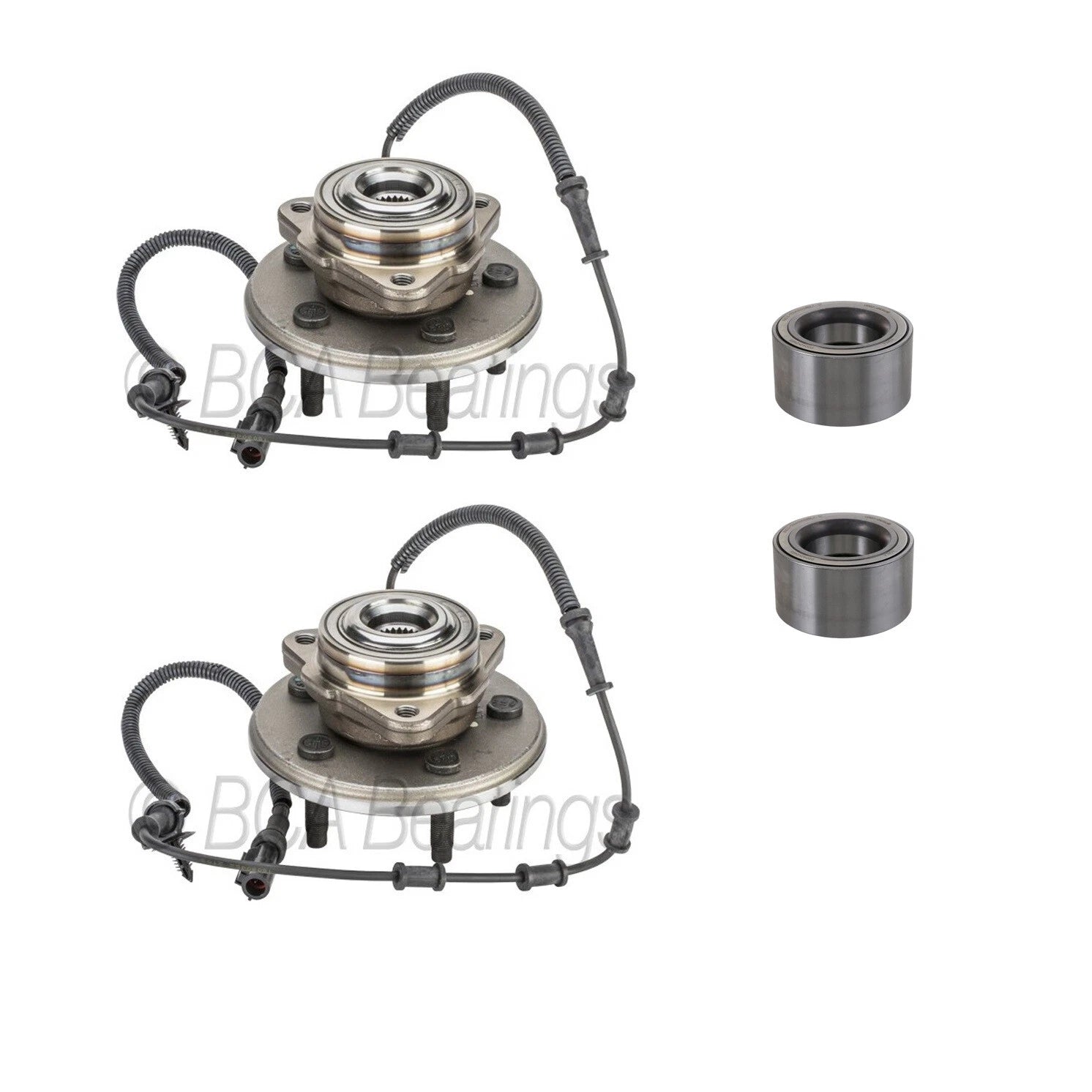BCA Front Wheel Bearing Hub Assemblies & Rear Bearings Kit for Explorer Aviator (2002–2005)