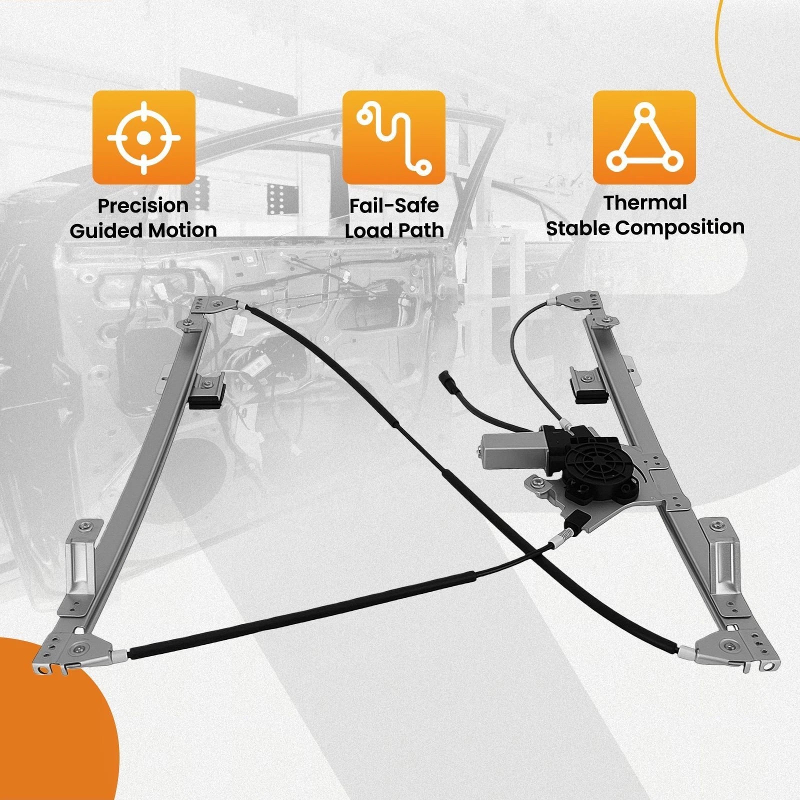 Front Right Power Window Regulator with Motor for Ford F150 (2004–2008)